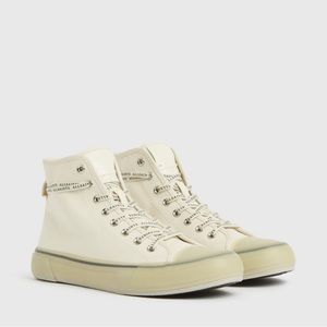 brand new allsaints jaxal high top canvas sneakers